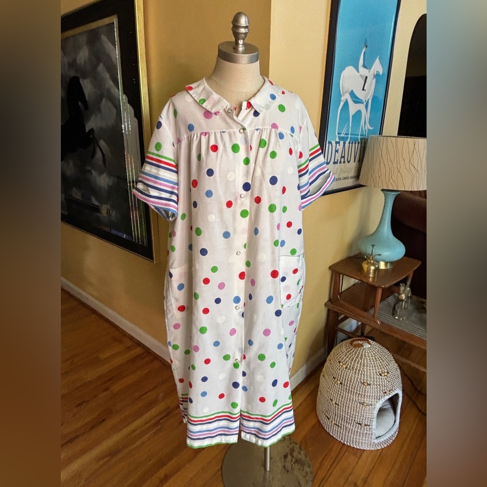 vintage polka dot house dress